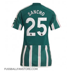 Manchester United Jadon Sancho #25 Replik Auswärtstrikot Damen 2023-24 Kurzarm